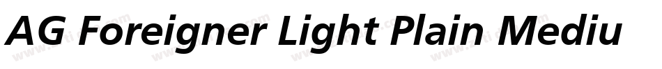 AG Foreigner Light Plain Medium字体转换